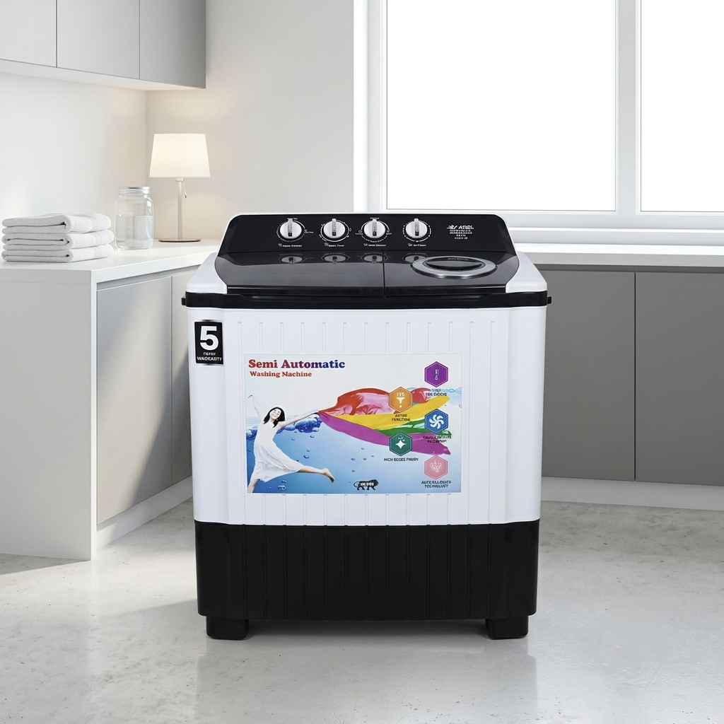 AREL 8.5KG Semi-Automatic Top Loading Washing Machine 