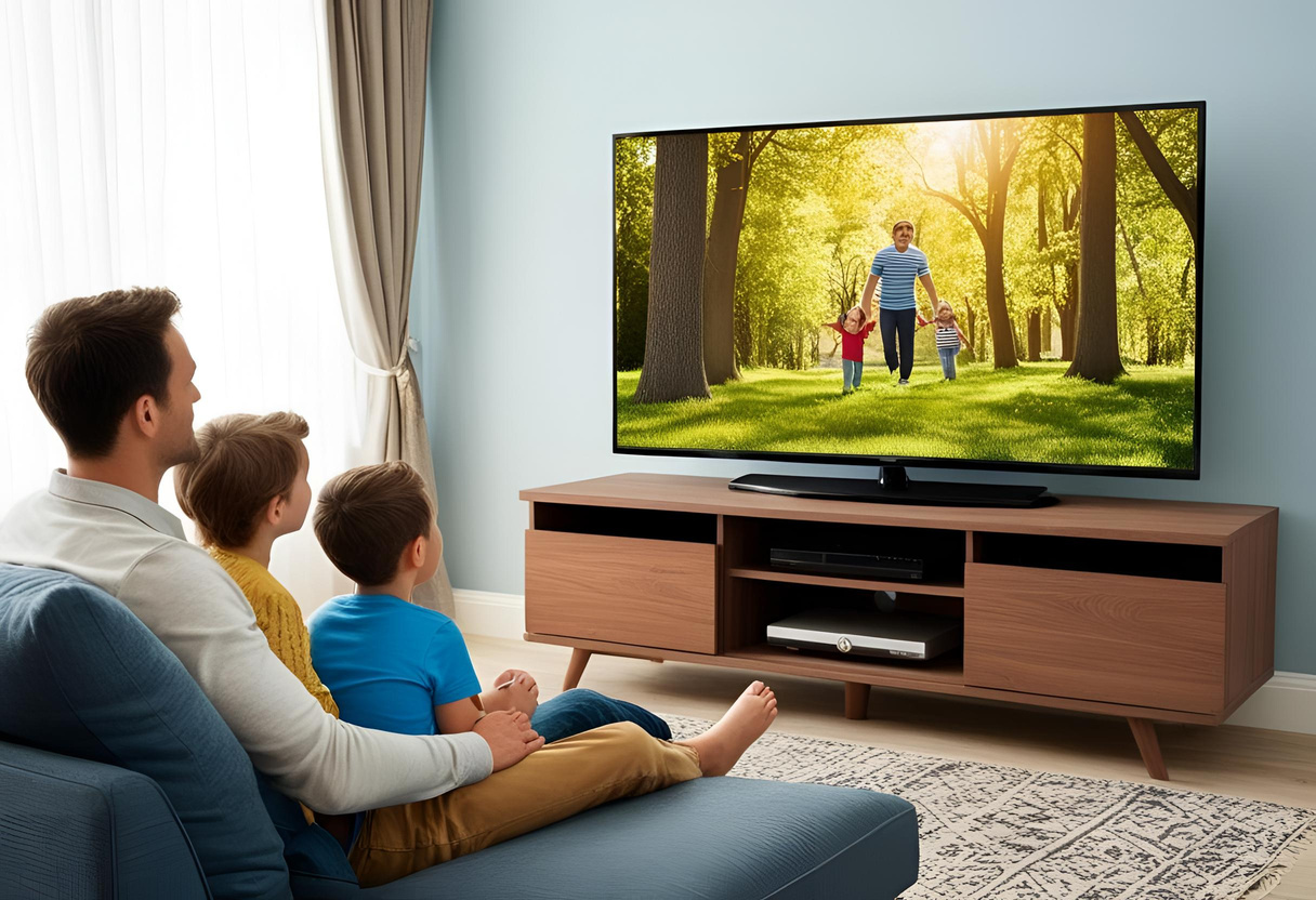 AREL Smart LED TV in a family living room